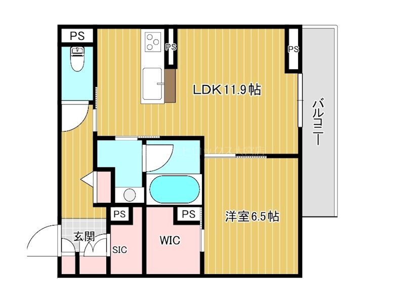 グランレーヴ宮原 202号室 間取り