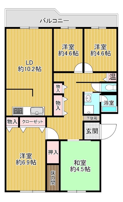 大宮七里サンコーポ 341号室 間取り