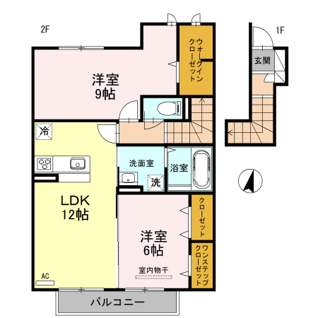 フォレストヒルズ 202号室 間取り