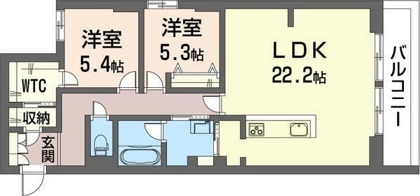 カーサ　ファミリオ 0112号室 間取り