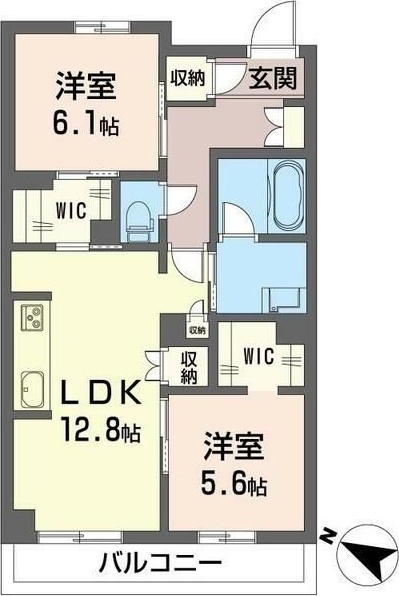 カーサ　ファミリオ 0105号室 間取り