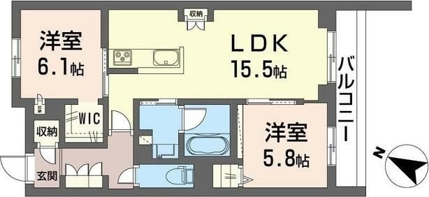 カーサ　ファミリオ 0312号室 間取り
