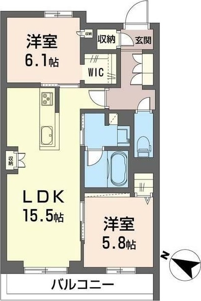 カーサ　ファミリオ 0308号室 間取り