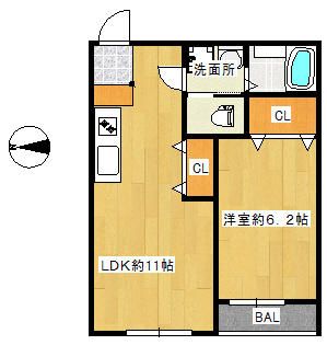 レジデンシア浦和皇山町 202号室 間取り
