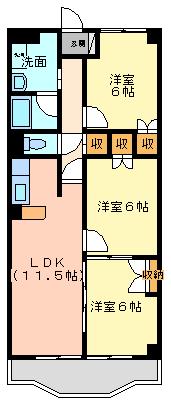 シャルマン・6 402号室 間取り