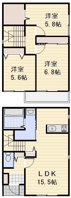 別所町戸建て　E 間取り