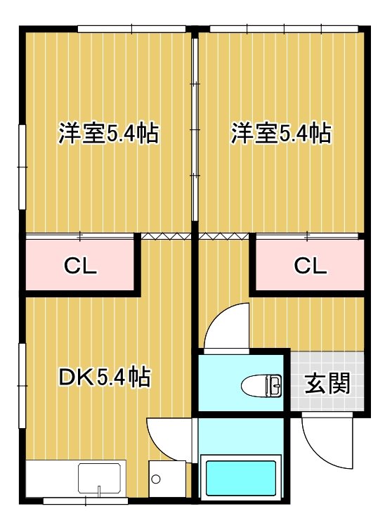 内村コーポ 202号室 間取り