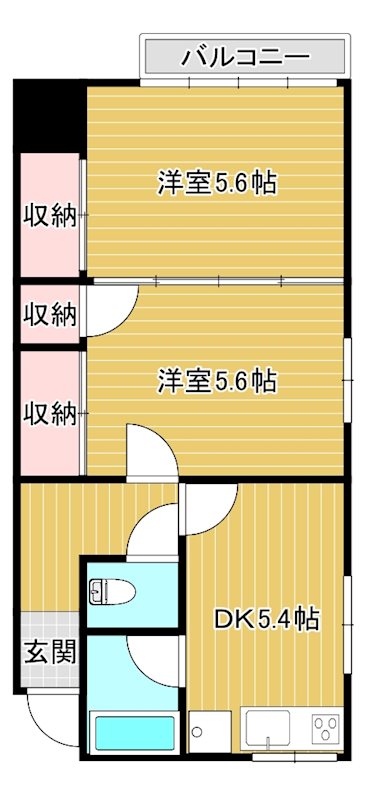 内村コーポ 201号室 間取り