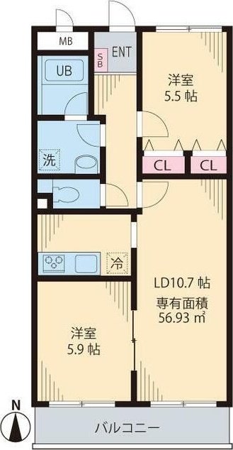 セピアコート 203号室 間取り