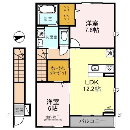 ガーデン島町東 201号室 間取り