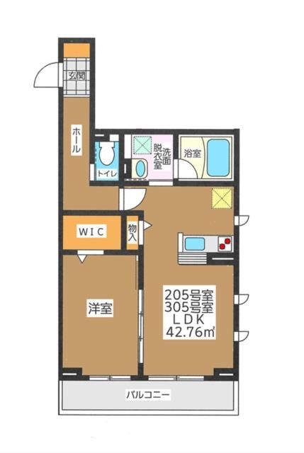 ＦＬＥＸ高鼻 205号室 間取り