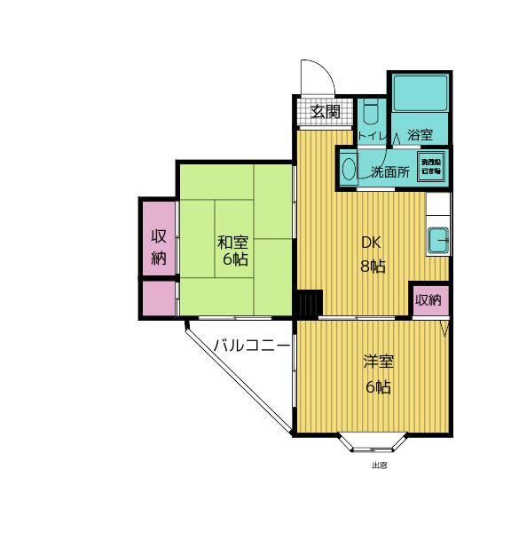 シティプラザ宮原 2号室 間取り