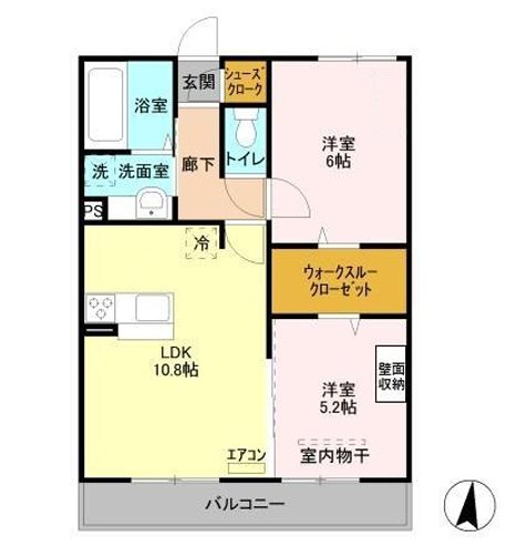 カルミアコート 203号室 間取り