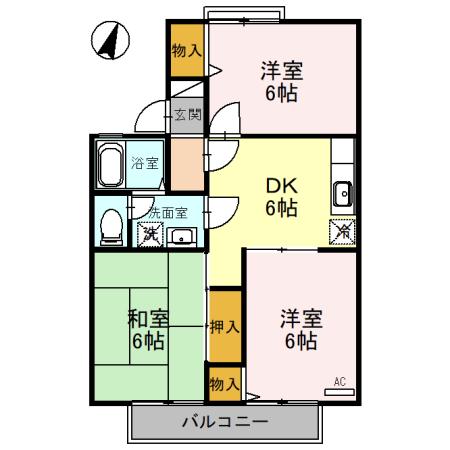 ガーデンハイツ　Ａ 201号室 間取り