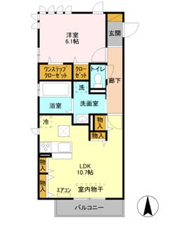ハイムラフォーレ　Ⅲ 105号室 間取り