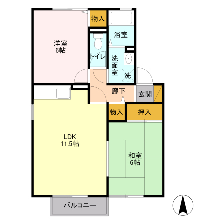 スカイシティー　参番館 202号室 間取り
