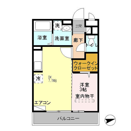 アエル大宮三橋 203号室 間取り