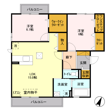 セピアコート　北館 101号室 間取り