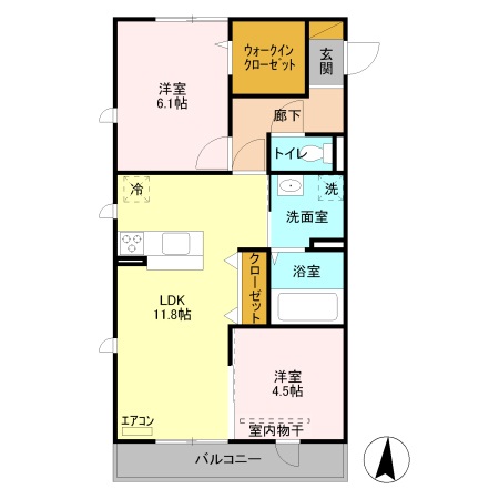 バンゴサン大宮 305号室 間取り