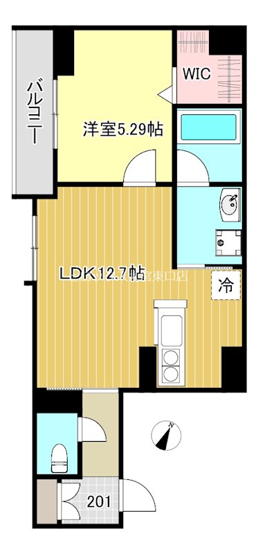 ポロニア　コート 201号室 間取り