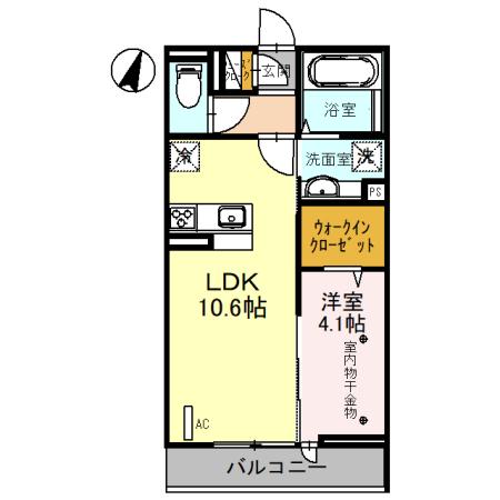 インペリアルヒルズ 306号室 間取り