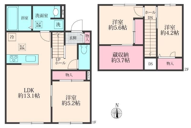 KAMULA 南 4号室 間取り