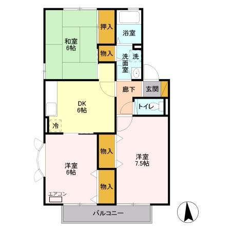 コンフォート・エスパシオ 203号室 間取り