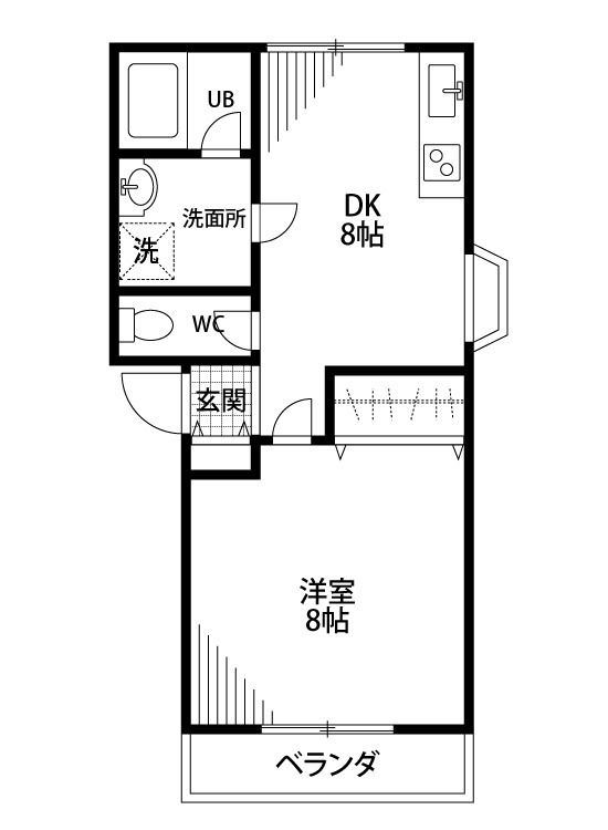ベルフルール 102号室 間取り