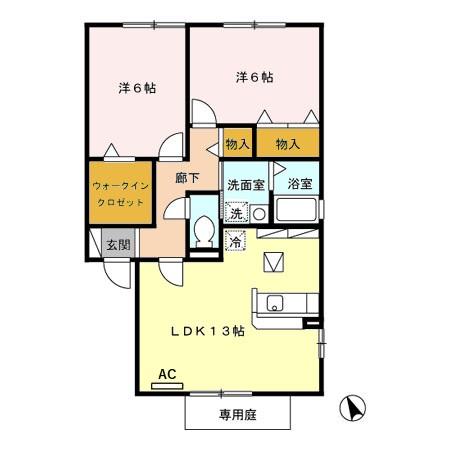 ラ･グランドール参番館 102号室 間取り
