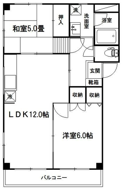 北栄第２マンション 201号室 間取り