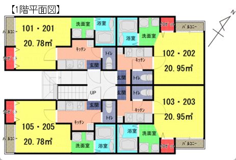エスペランツァ 202号室 間取り