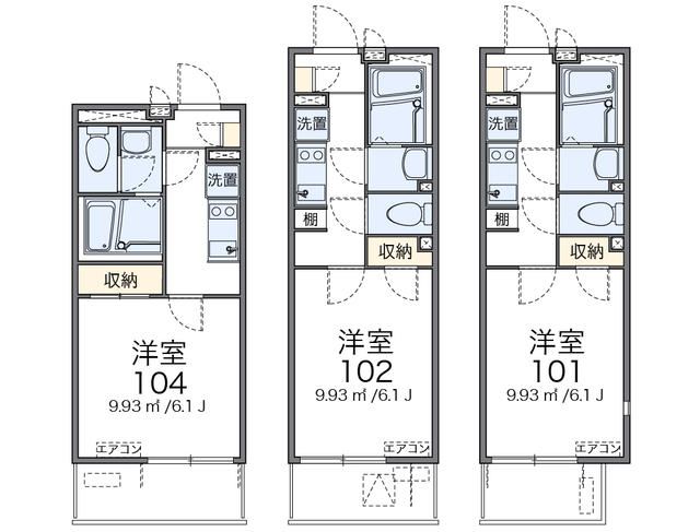 レオネクストルナ大宮 103号室 間取り