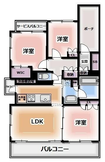 イニシアコート大宮Ｗｅｓｔ 1401号室 間取り