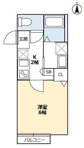 ソレイユ大和田 102号室 間取り
