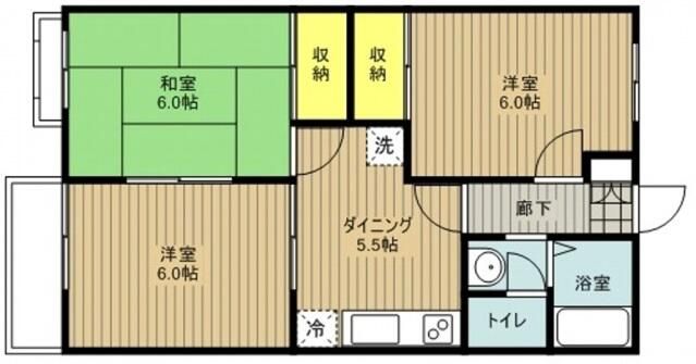 グランハイム小熊 107号室 間取り
