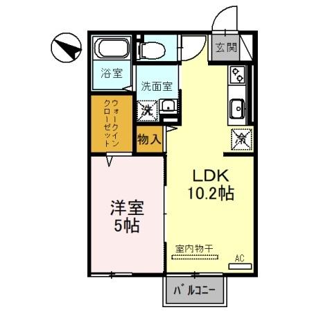 ラミエⅢ 205号室 間取り