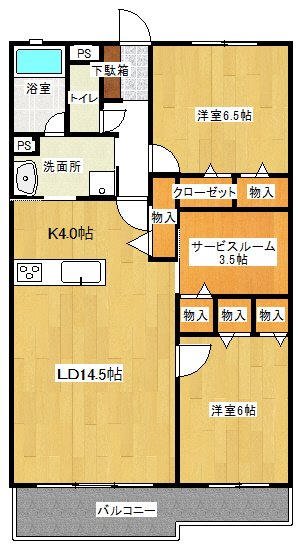 パティオタワー大宮 1303号室 間取り
