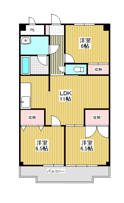 リバーサイドコート 409号室 間取り