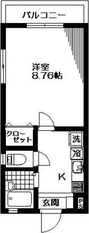Ｂキャッスル東大宮 206号室 間取り