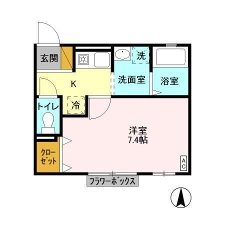 クレール　Ⅱ 205号室 間取り