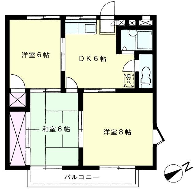パレス緑丘・Ａ 301号室 間取り