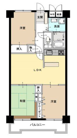 グランドシティ大宮ウエストタワー 109号室 間取り