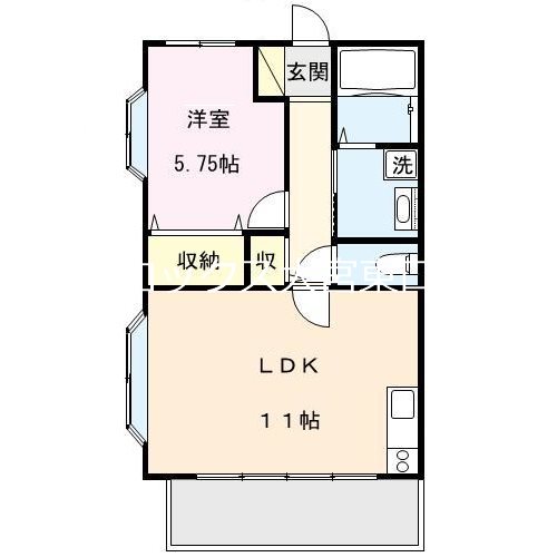 髙井ハイツ 101号室 間取り
