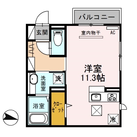 Luminous 105号室 間取り