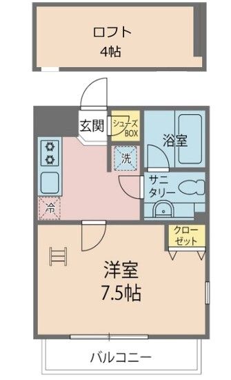 プレラッセ 201号室 間取り