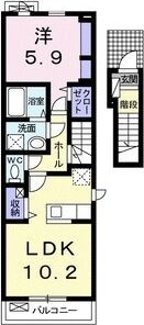 カトレア　ハウスⅡ 201号室 間取り