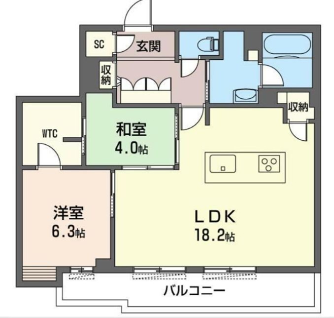 ナンバーアンフィニ 0102号室 間取り