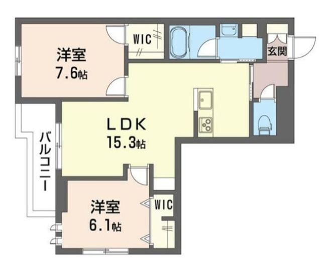 ボヌール新都心 0303号室 間取り