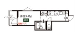 メルディア与野Ⅱ 203号室 間取り