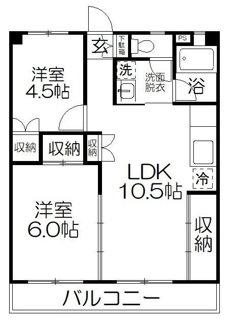 渋谷コート２号館 502号室 間取り